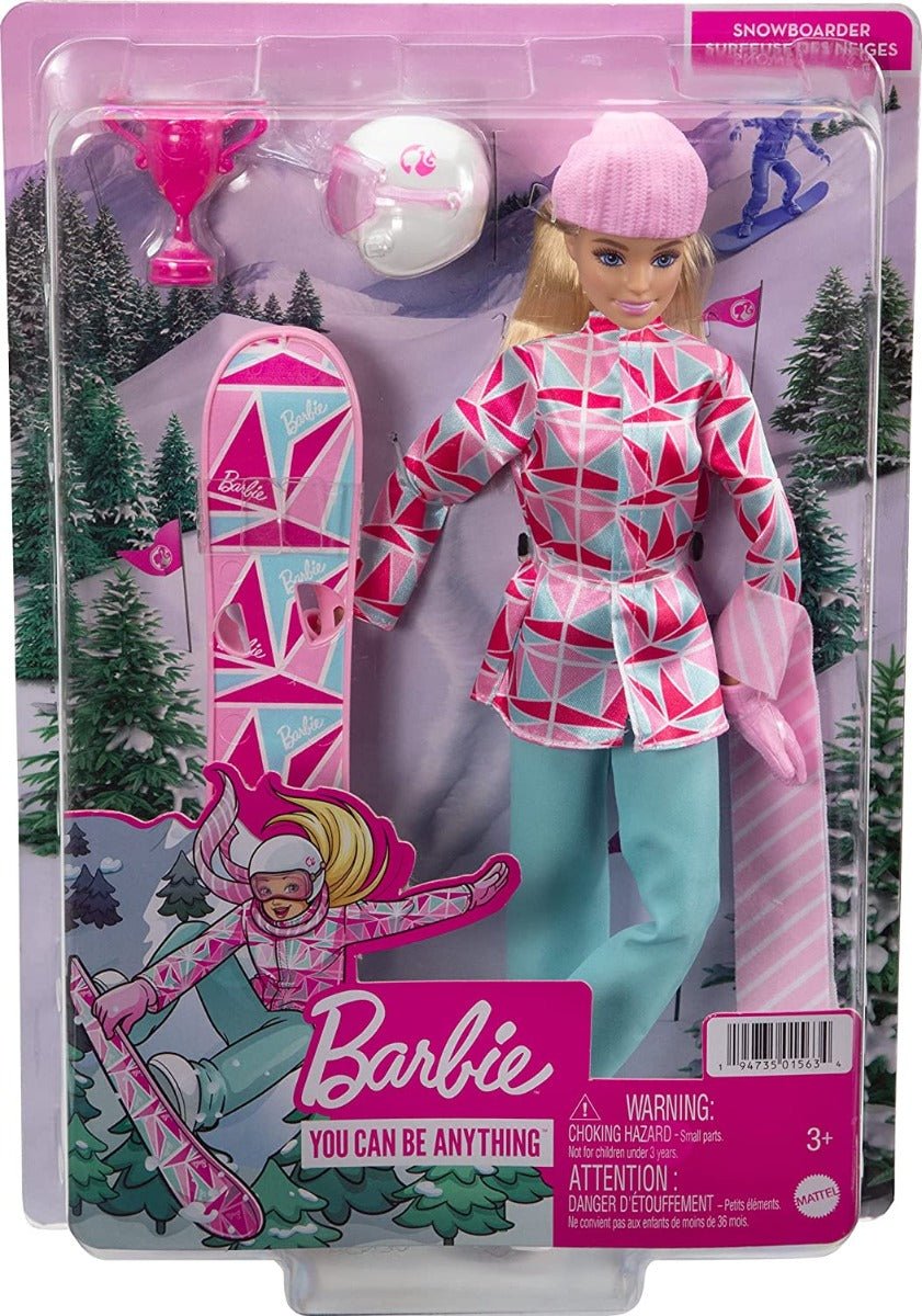 Barbie I Can Be Made to Move Snowboarder Doll HCN32 - Colorland Toys