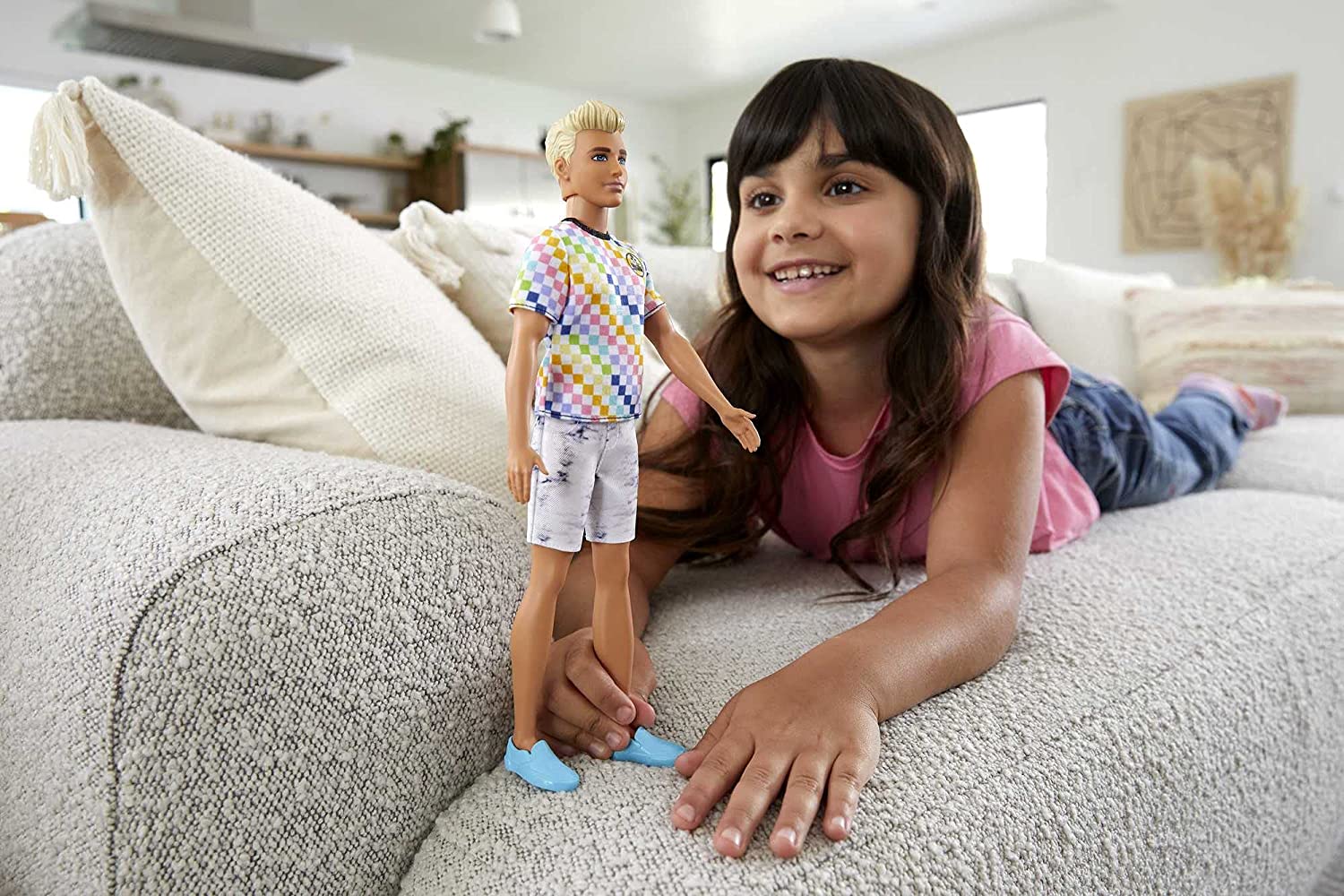 Barbie Ken Fashionistas Doll Checkered Shirt GRB90 - Colorland Toys