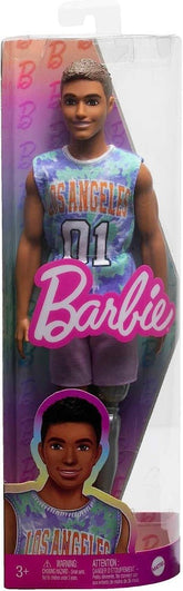 Barbie Ken Fashionistas Doll with Prosthetic Leg & Jersey HJT11 - Colorland Toys