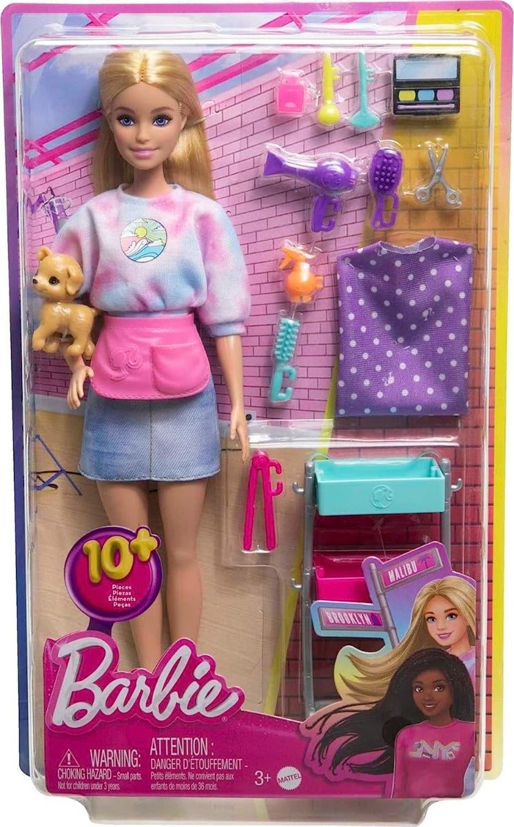 Barbie Malibu Stylist Doll Playset HNK95 - Colorland Toys