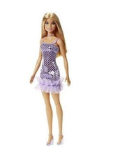 Barbie Mini Glitz Doll Dresses Blonde with Purple Metallic Dress HJR93/T7580 - Colorland Toys