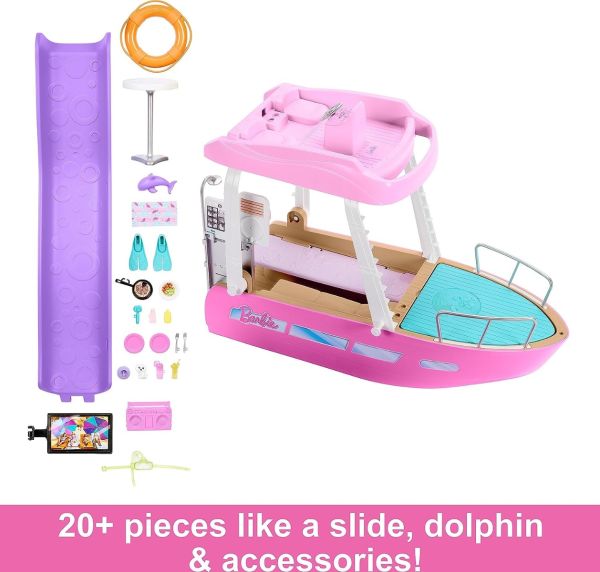 Barbie Pink Dream Boat Playset HJV37 - Colorland Toys