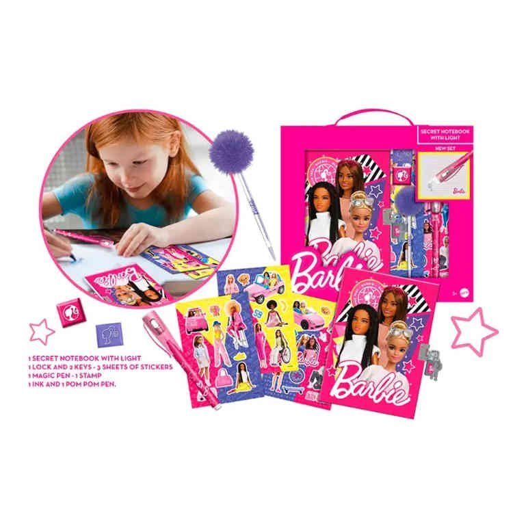 Barbie Secret Notebook With Light - Colorland Toys