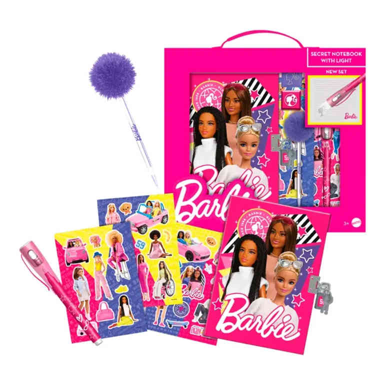Barbie Secret Notebook With Light - Colorland Toys