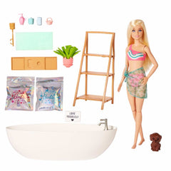 Barbie Self Care Soap Confetti Bath Playset Blonde HKT92 - Colorland Toys