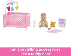 Barbie Skipper Babysitters Doll and Playset - Sleepy Baby Skipper HJY33 - Colorland Toys