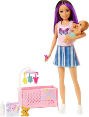 Barbie Skipper Babysitters Doll and Playset - Sleepy Baby Skipper HJY33 - Colorland Toys