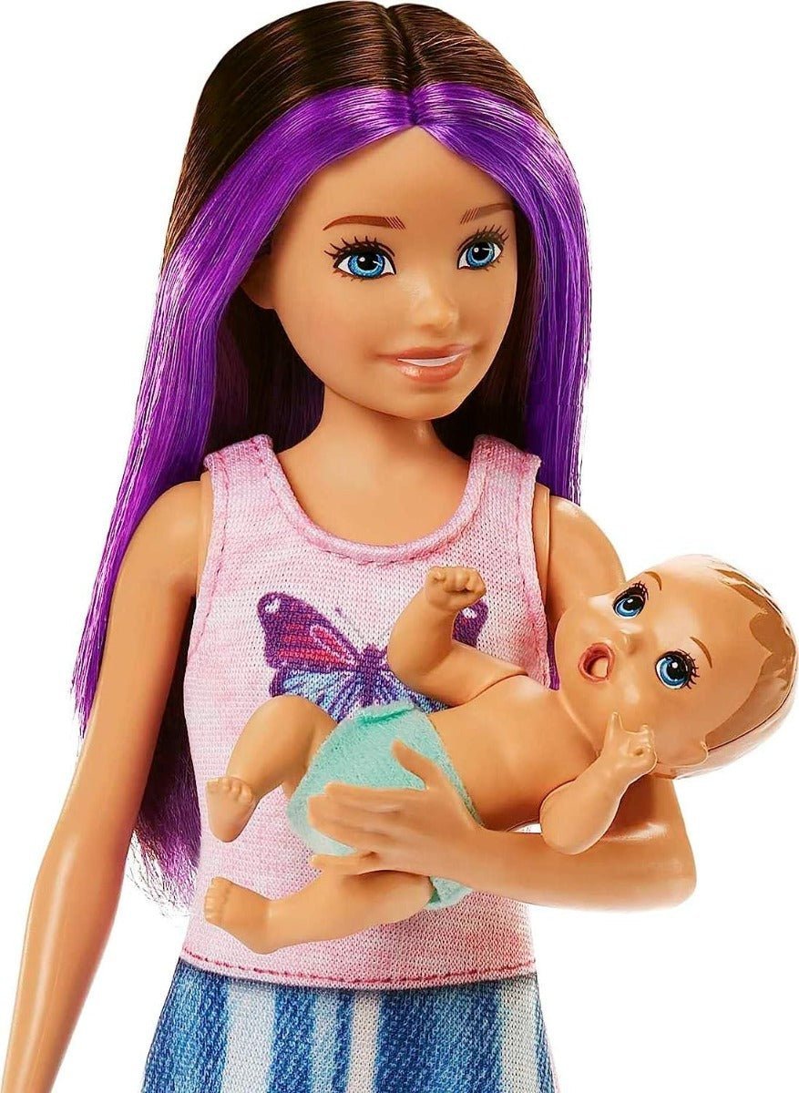 Barbie Skipper Babysitters Doll and Playset - Sleepy Baby Skipper HJY33 - Colorland Toys