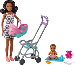 Barbie Skipper Babysitters Inc. Playset - Curly Brunette Hair FHY97/HHB68 - Colorland Toys