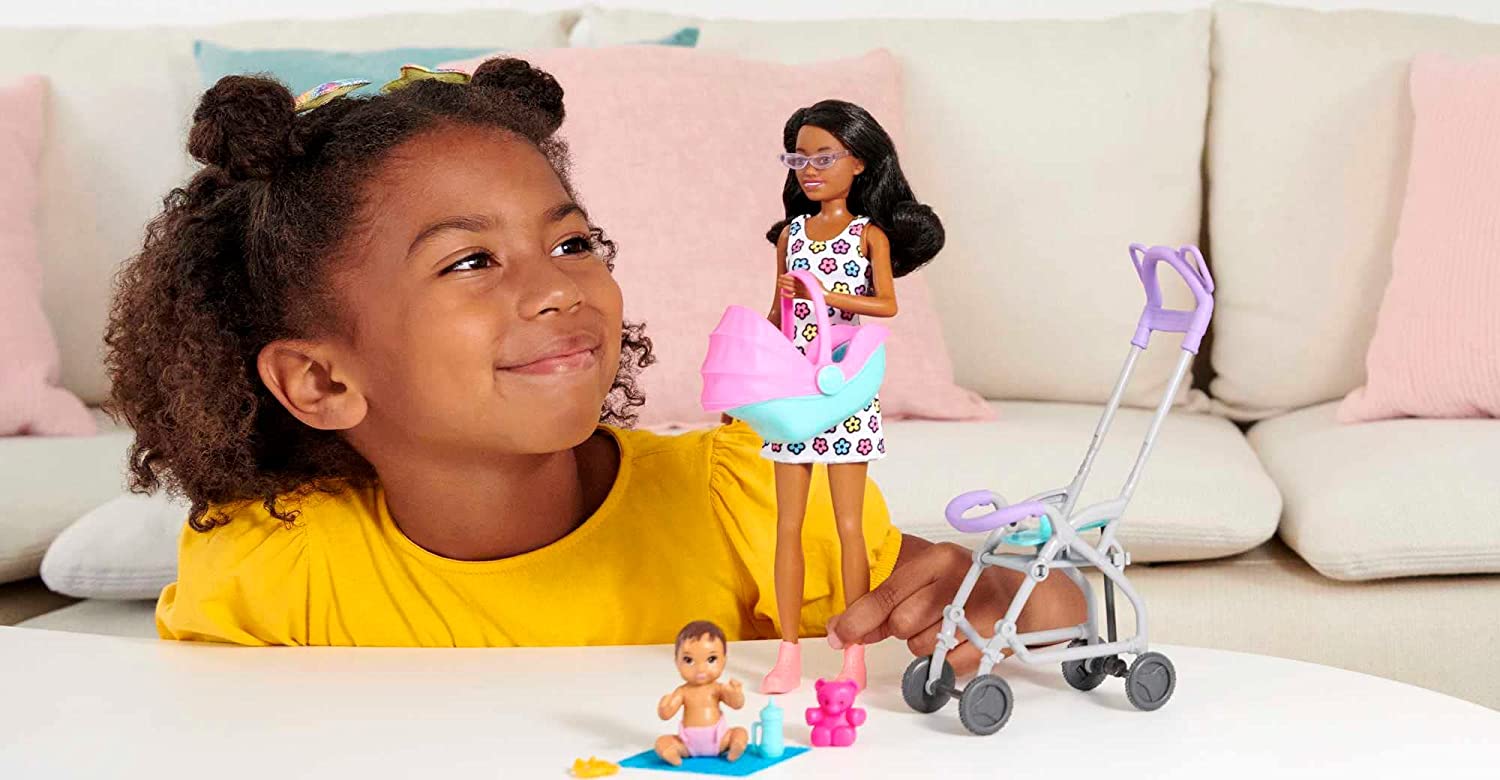 Barbie Skipper Babysitters Inc. Playset - Curly Brunette Hair FHY97/HHB68 - Colorland Toys