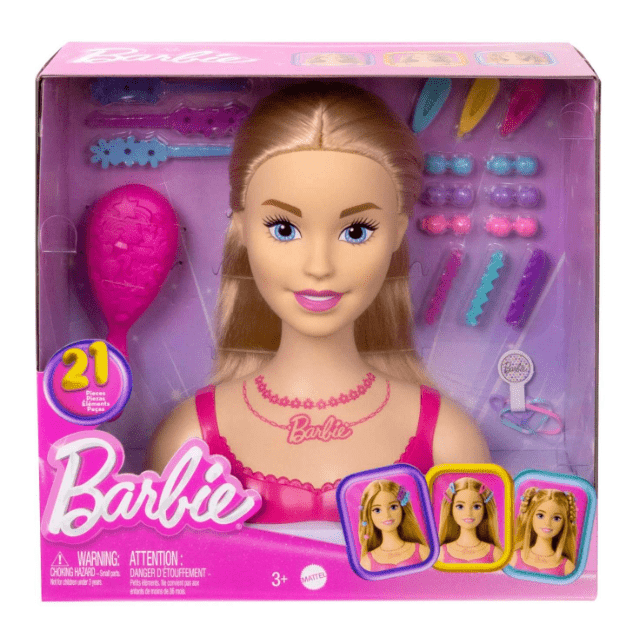 Barbie Styling Head and Accessories Blonde Hair HMD88 - Colorland Toys