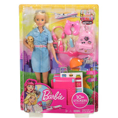 Barbie Travel Doll & Accessories FWV25 - Colorland Toys