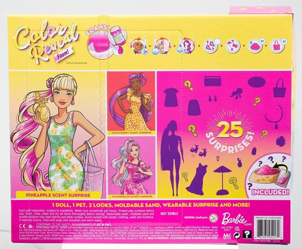 Barbie Ultimate Color Reveal Foam Doll - Pineapple Scent GTR91 - Colorland Toys