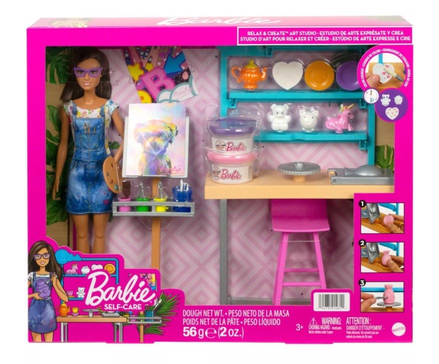 Barbie Wellness Relax & Create Art Studio HCM85 - Colorland Toys