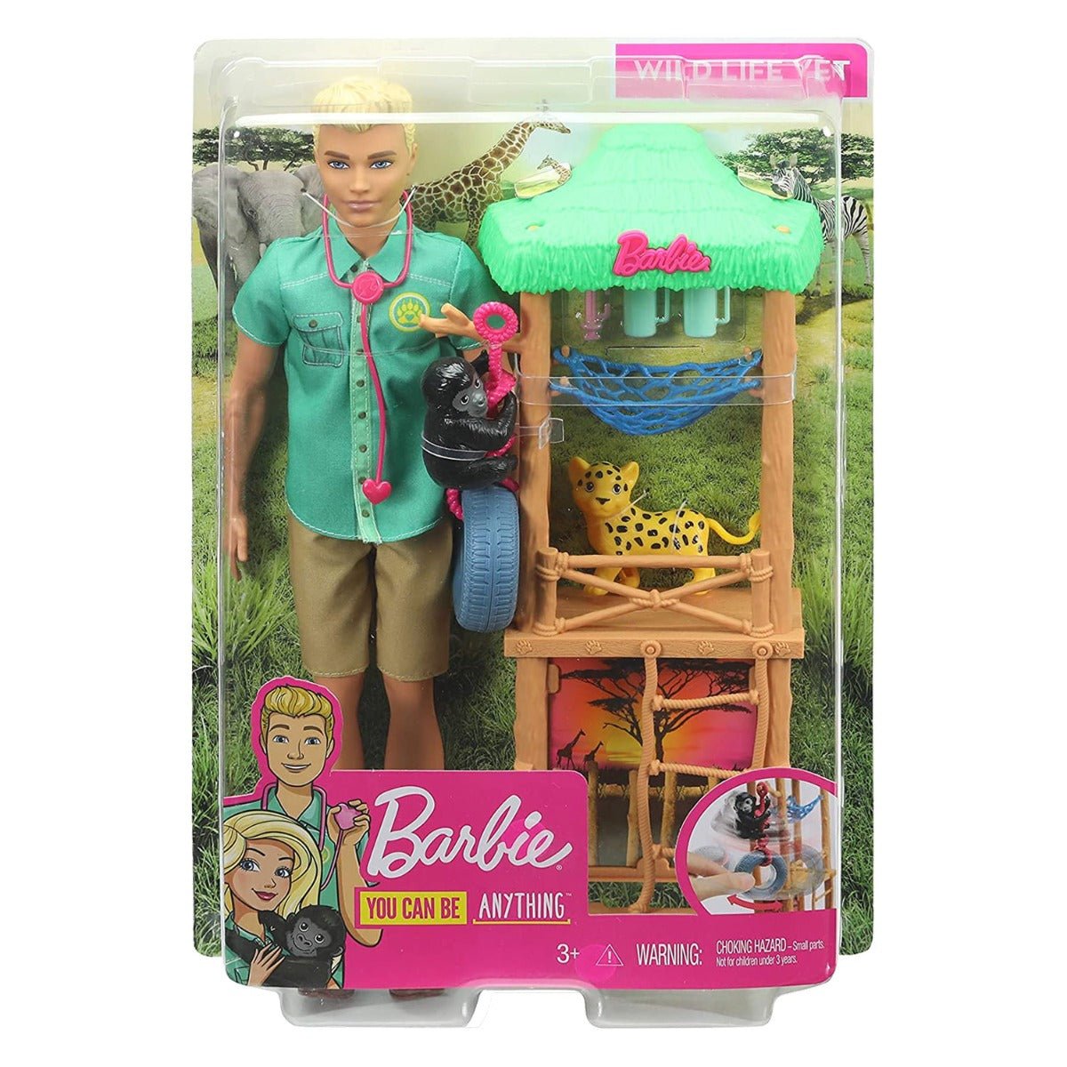 Barbie You Can Be Anything Wildlife Veterinarian Ken Doll GJM32 - Colorland Toys