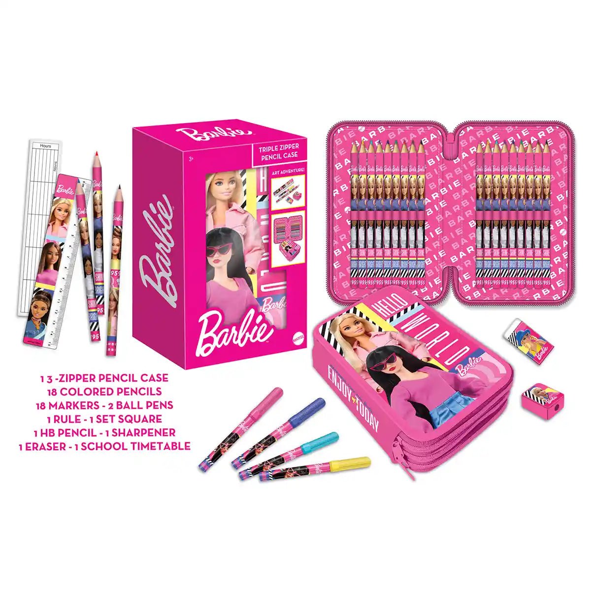 Barbie Zippers Pencil Case - Colorland Toys