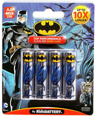 Batman 4 x AA/LR6 Alkaline Kids Battery - Colorland Toys