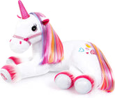 Bayer Design Magical Plush Unicorn – Interactive Light & Sound Toy (Model 69536AA) - Colorland Toys