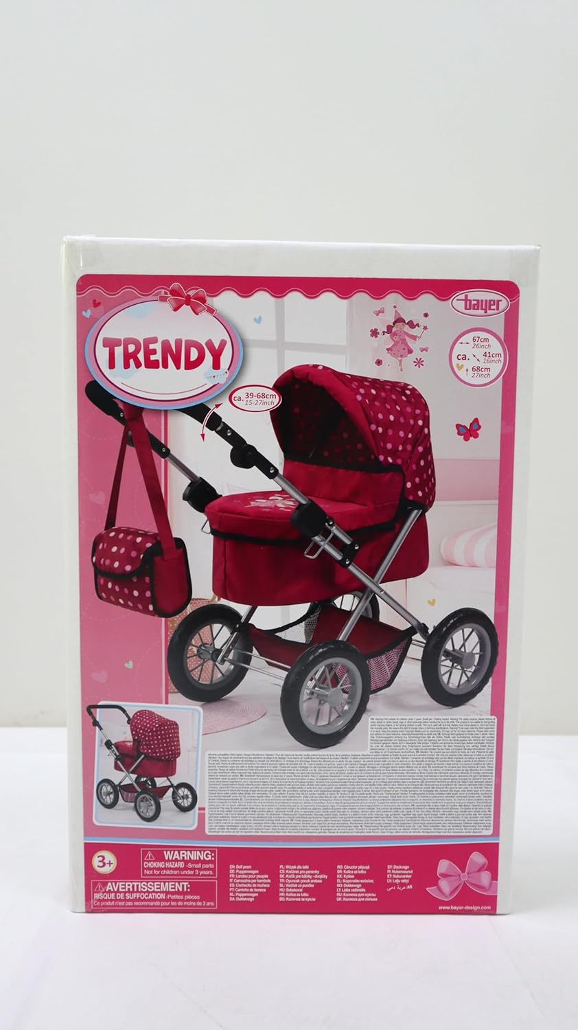 Bayer Pram Set Trendy Fits 46 - Cm Dolls 13067AA - Colorland Toys