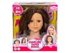 Bayer Top Model Styling Head Brown Hair And Eyes 90088AK - Colorland Toys