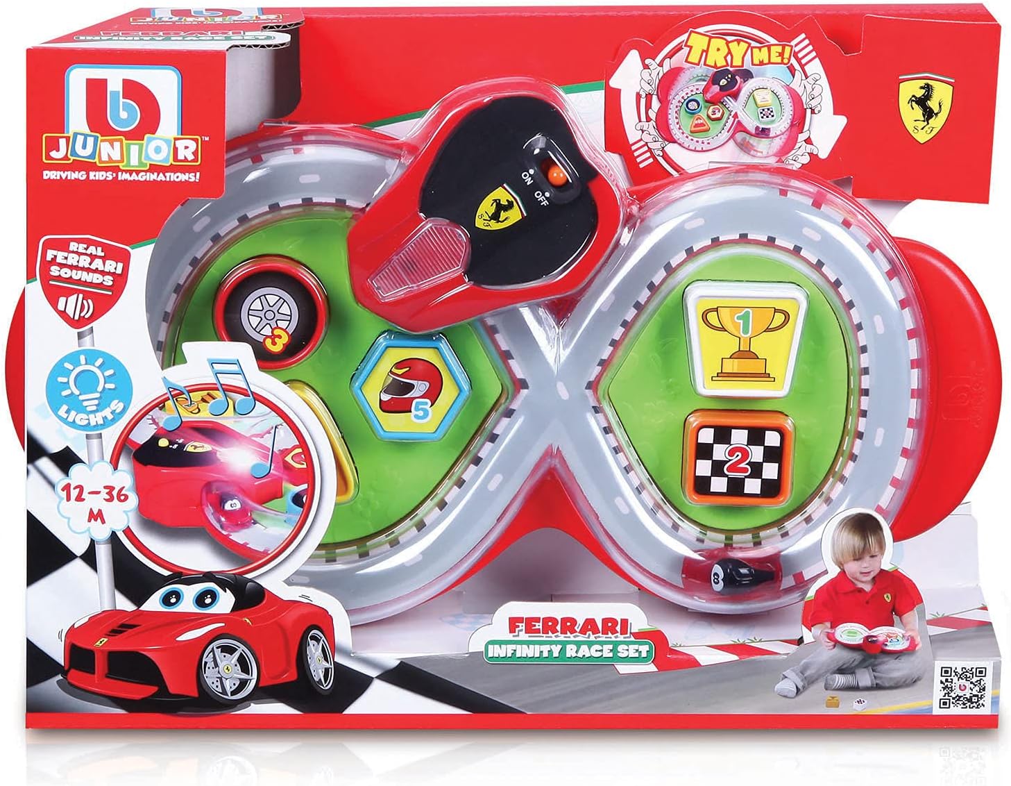 BBJunior Ferrari Infinity Race Set 16 - 81401 - Colorland Toys