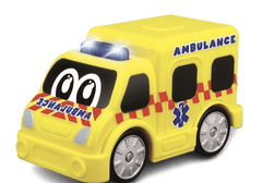 BBJunior Police Car, Fire Truck, Ambulance Free Wheeling 16 - 89110 - Colorland Toys