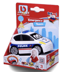 BBJunior Police Car, Fire Truck, Ambulance Free Wheeling 16 - 89110 - Colorland Toys