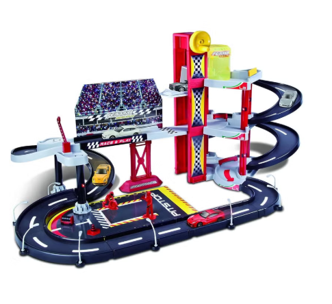 BBurago Ferrari Parking Garage Race Car Trackset 18 - 31204 - Colorland Toys