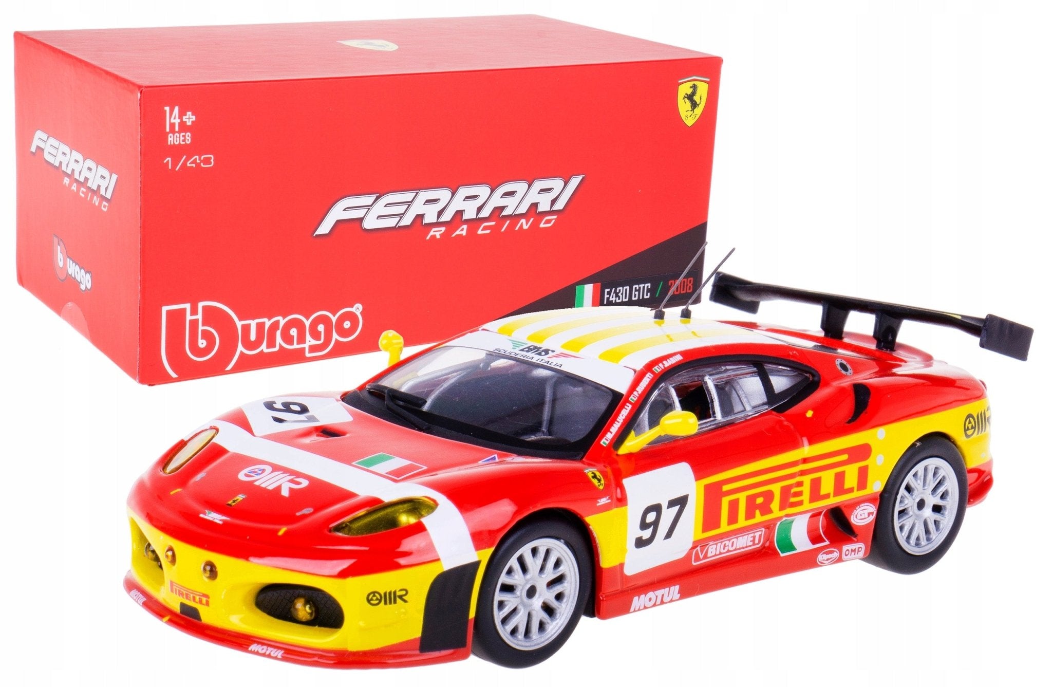 BBurago Ferrari Racing F430 GTC 2008 Model Car - Colorland Toys
