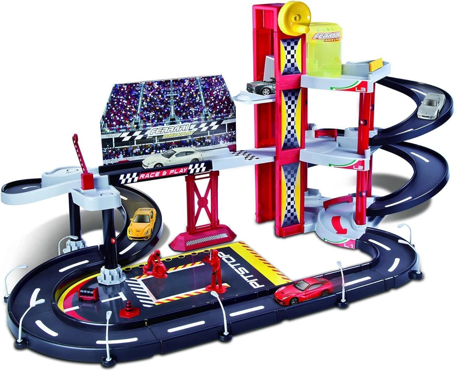 BBurago Ferrari Racing Garage Playset 18 - 30197 - Colorland Toys