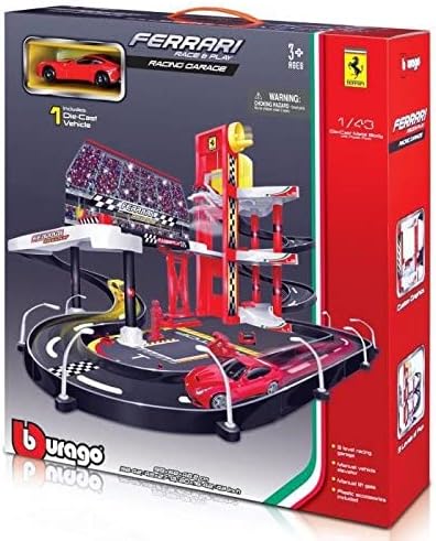 BBurago Ferrari Racing Garage Playset 18 - 30197 - Colorland Toys