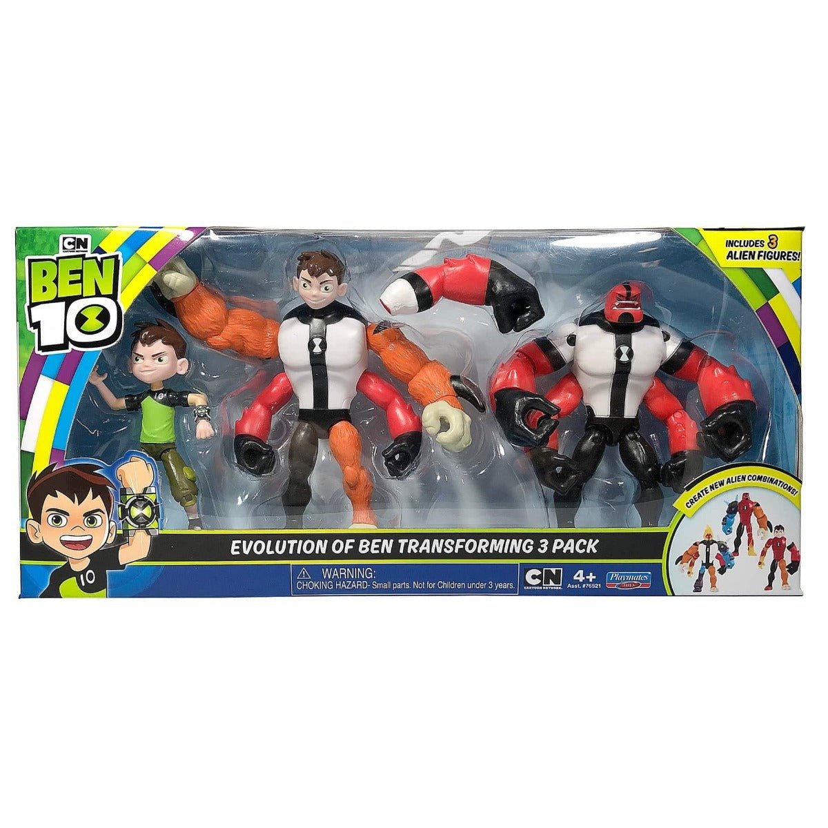 Ben10 Evolution of Ben Transforming Four Arms 3 - Pack 76520E - Colorland Toys
