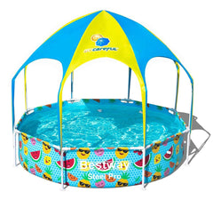 Bestway Above Ground Splash N Shade Play Round Pool 244 x 51cm 56432 - Colorland Toys