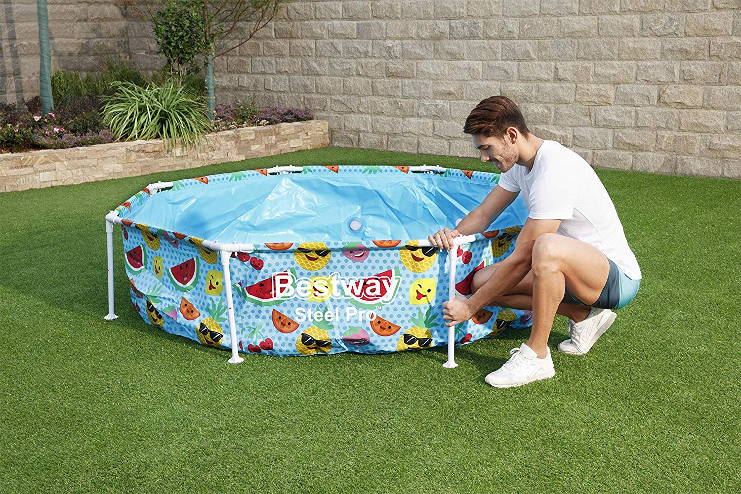 Bestway Above Ground Splash N Shade Play Round Pool 244 x 51cm 56432 - Colorland Toys