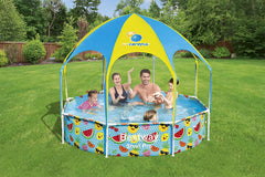 Bestway Above Ground Splash N Shade Play Round Pool 244 x 51cm 56432 - Colorland Toys