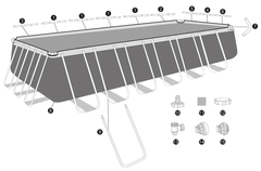 Bestway Apx365 Rectangular Pool 7.32mx3.66mx1.32m 561KG - Colorland Toys