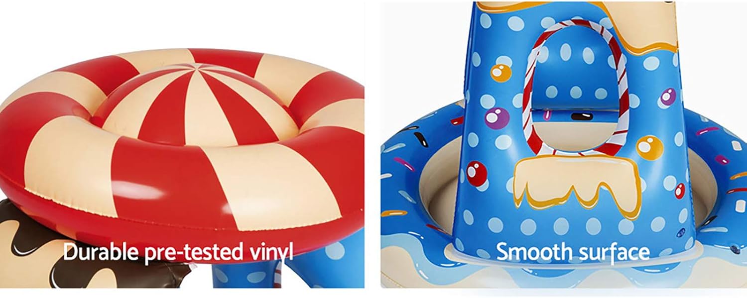 Bestway Candyville Inflatable Shaded Paddling Pool 91cm x 91cm x 89cm 52270 - Colorland Toys