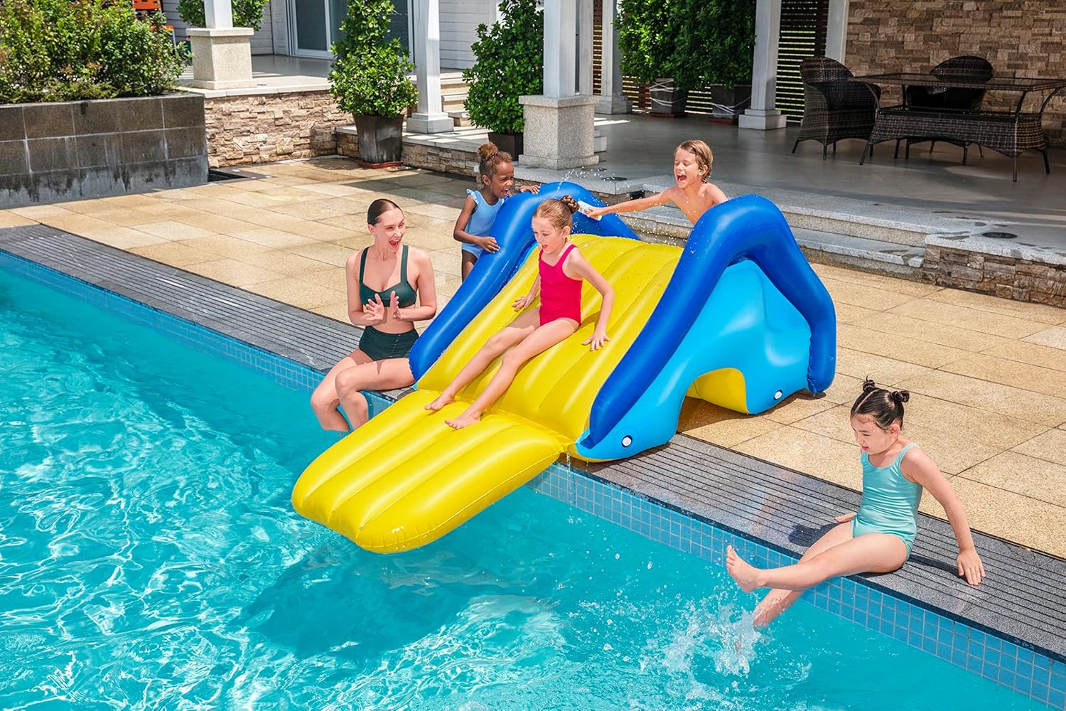 Bestway Extra - Wide Pool Slide 2.47m x 1.24m x 1m 52453 - Colorland Toys