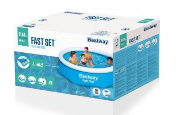 Bestway Fast Set Fill & Rise Pool 2.44mx61cm 57450 - Colorland Toys