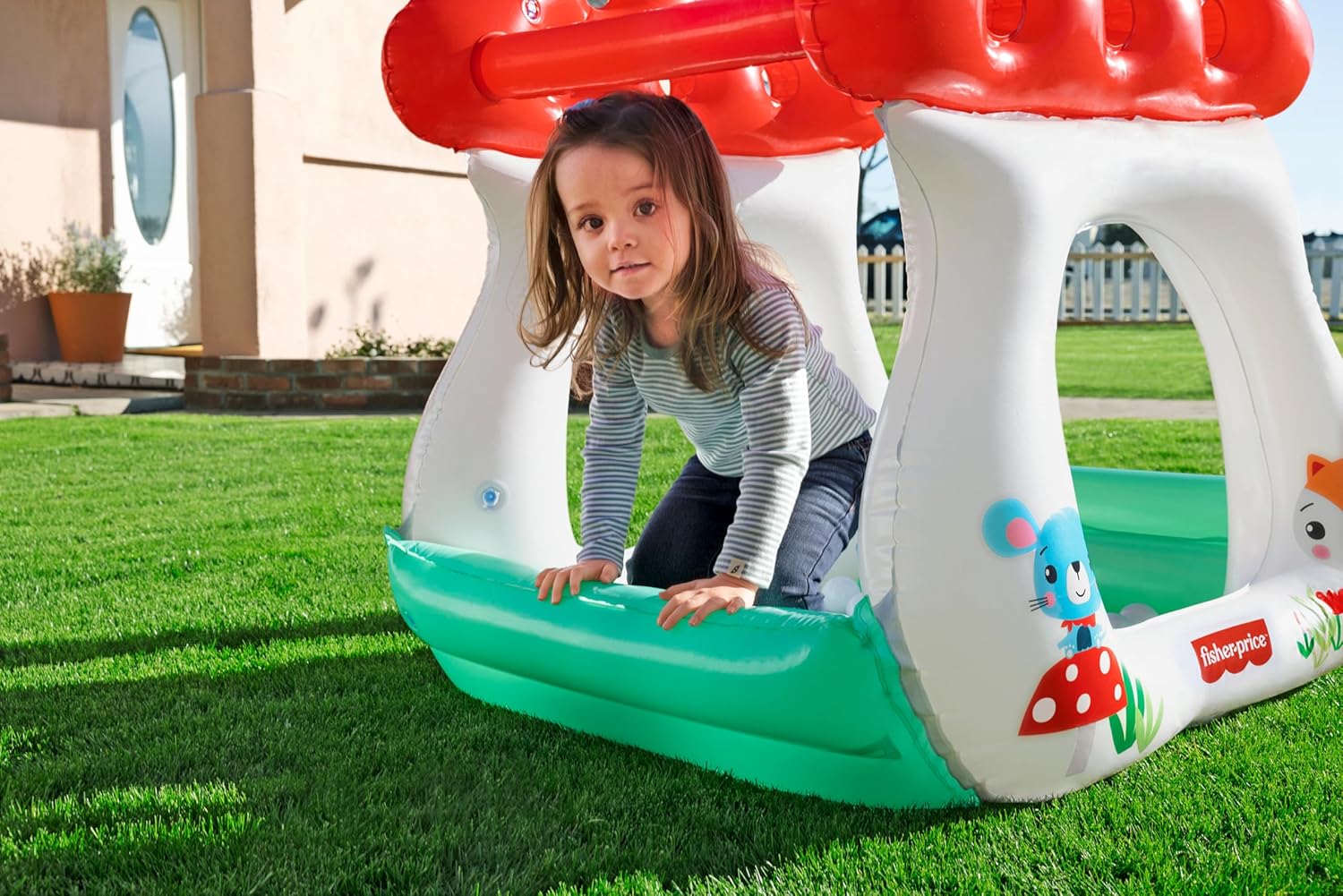 Bestway Fisher - Price Merry Mushroom Ball Pit 107 x 97 x 110cm 93570 - Colorland Toys