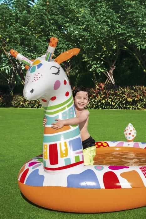 Bestway Groovy Giraffe Sprayer Pool 89x62x50 inch 53089 - Colorland Toys