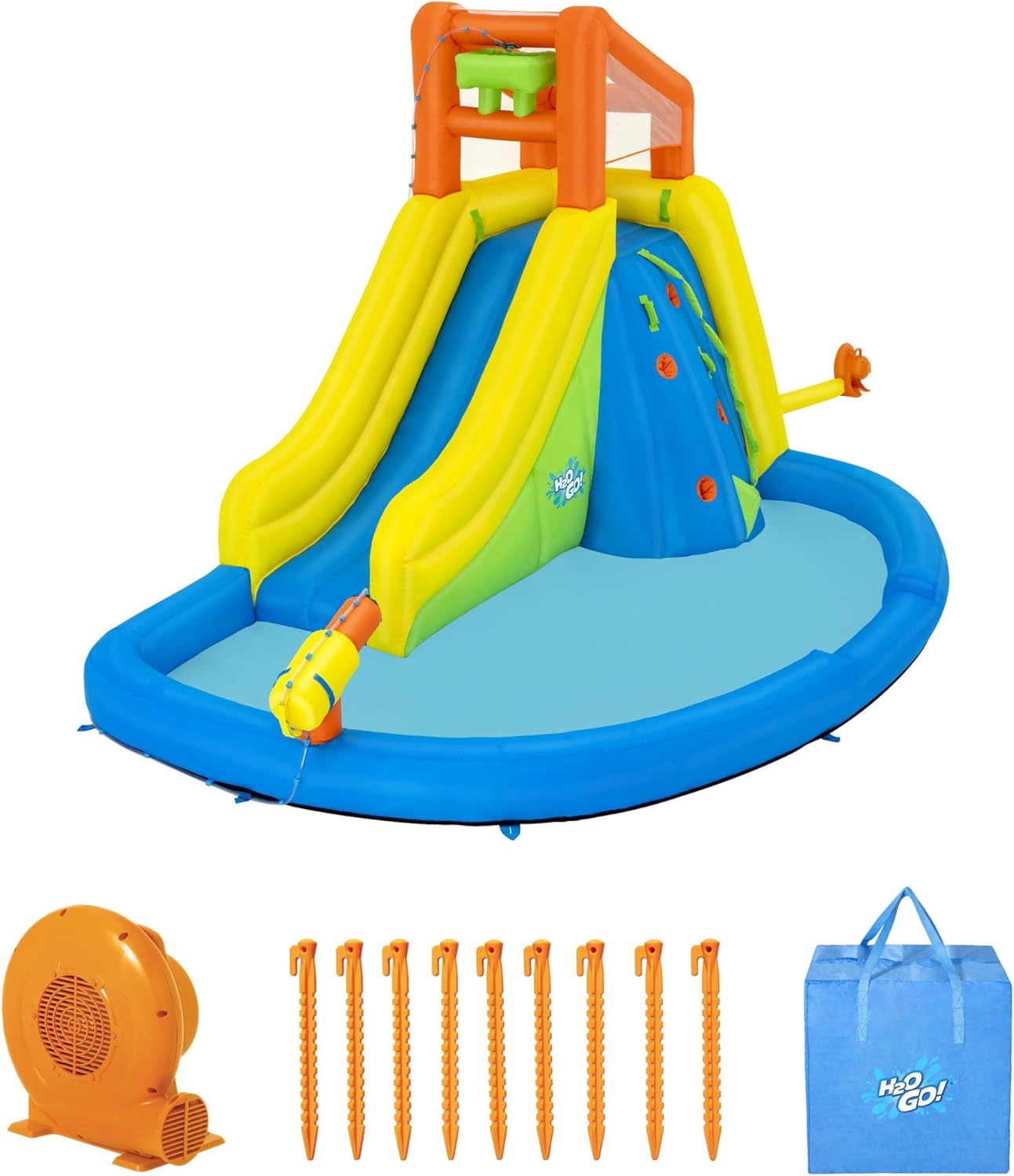 Bestway H2OGO! Mount Splashblast Mega Water Park 4.35m x 2.86m x 2.67m 53478 - Colorland Toys