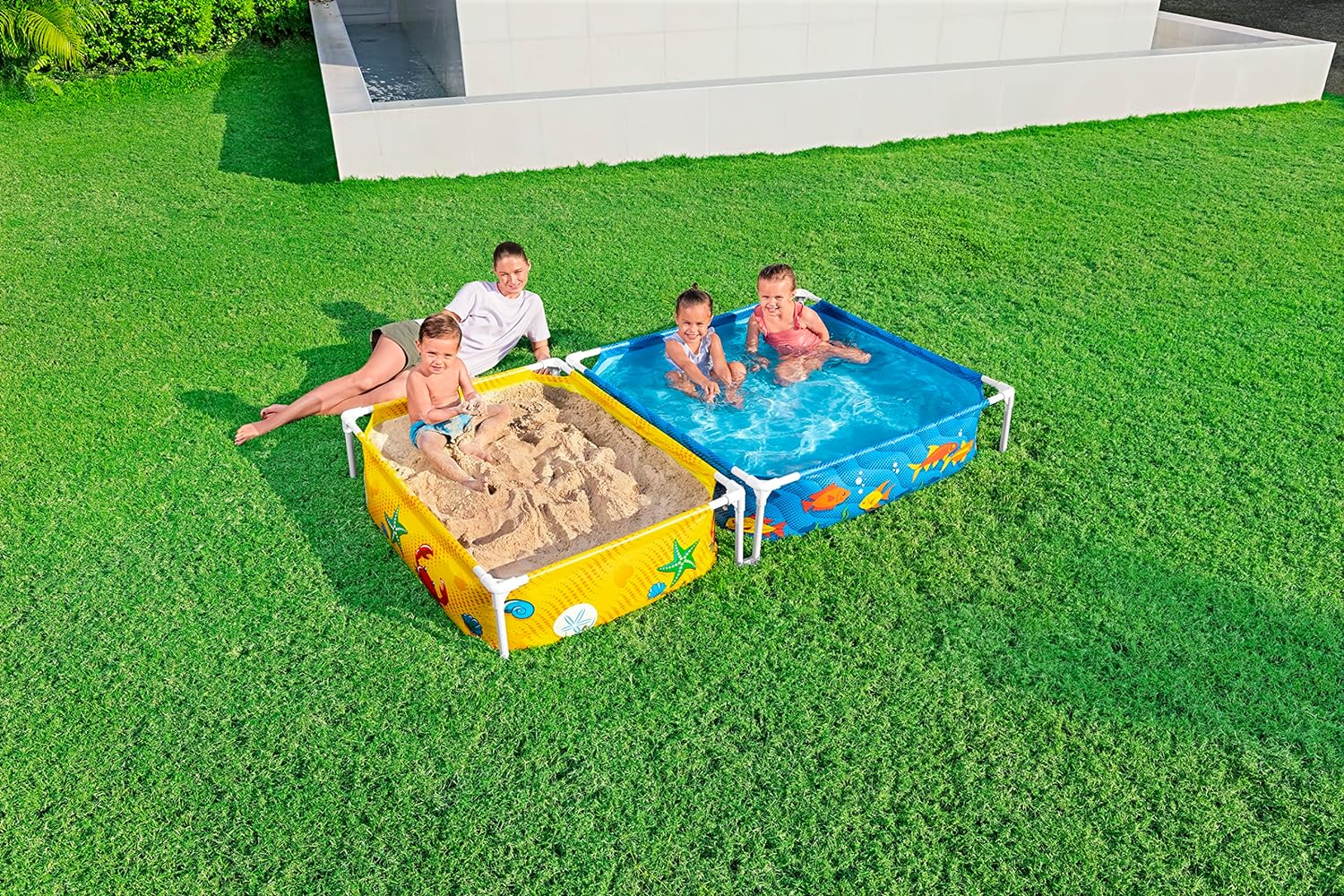 Bestway My First Frame Pool and Sandpit 2.13mx1.22mx30.5cm - Colorland Toys
