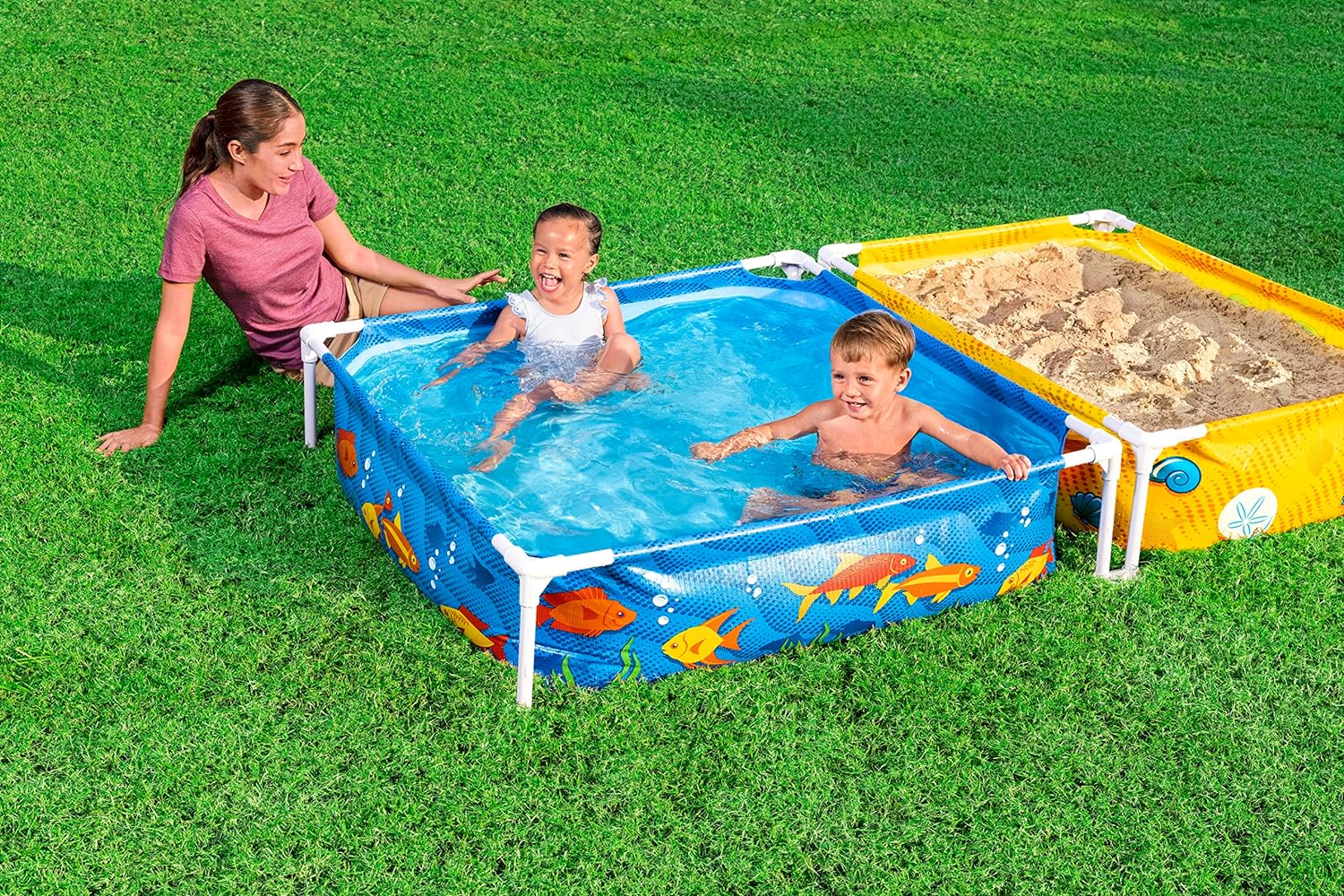 Bestway My First Frame Pool and Sandpit 2.13mx1.22mx30.5cm - Colorland Toys