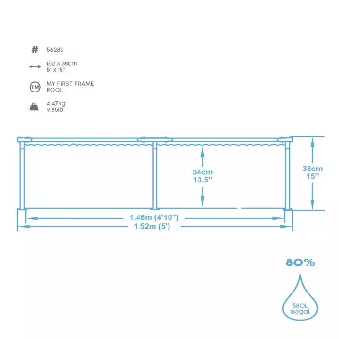 Bestway My First Frame Pool Around 152 x 38 cm 56283 - Colorland Toys