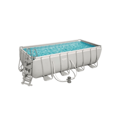 Bestway Power Steel Frame Rectangular Pool 4.88mx2.44mx1.22m 56670 - Colorland Toys