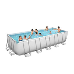 Bestway Power Steel Rectangular Above Ground Pool 640 x 274 x 132cm 5612B - Colorland Toys