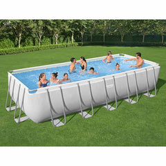 Bestway Power Steel Rectangular Above Ground Pool 640 x 274 x 132cm 5612B - Colorland Toys