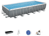 Bestway Power Steel Rectangular Frame Pool 7.32mx3.66mx1.32m 56475 - Colorland Toys