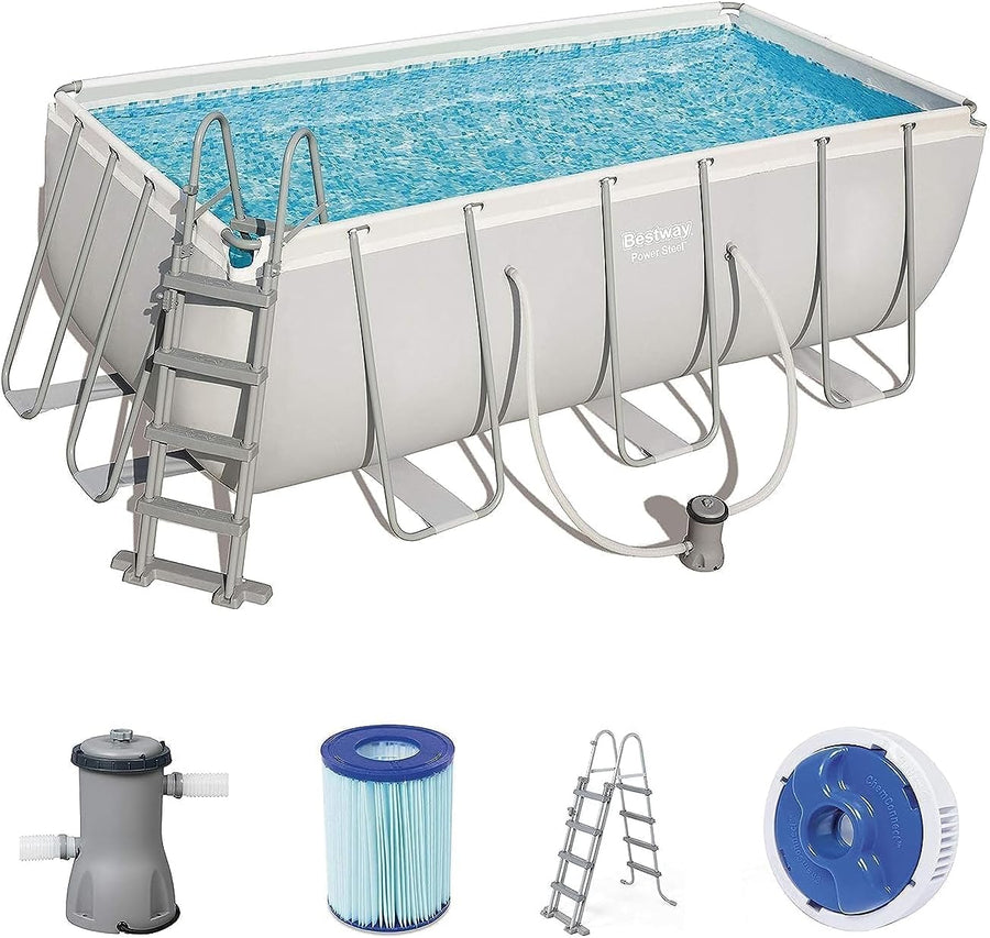 Bestway Above Ground Frame Pool Rectangular 4.12mx2.01x1.22m 56456